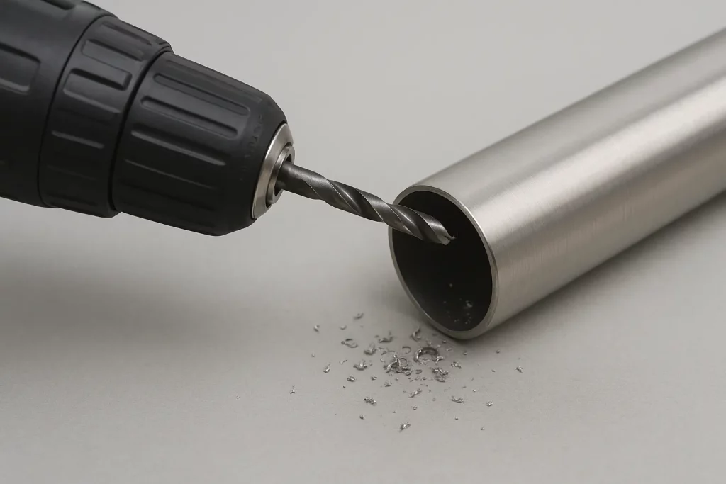 نحوه سوراخ کردن لوله استیل